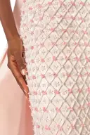 Rosé Beaded Satin Gown(2,Rose)