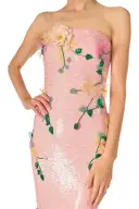 Floral Sequin Column Gown(2,Rosette)