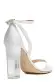 Ava Satin Sandal(35,White)