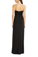 Crystal Halter Jersey Gown(2,Noir)