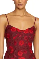 Sleeveless Lace Mini Dress(2,Crimson/Bordeaux)