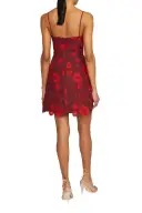 Sleeveless Lace Mini Dress(2,Crimson/Bordeaux)