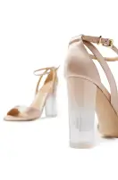 Ava Satin Sandal(35,BLUSH SATIN)