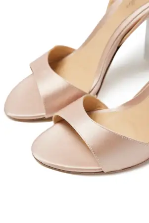 Ava Satin Sandal(35,BLUSH SATIN)
