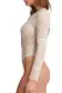 Trésor Long Sleeve Bodysuit(SMALL,Blush)
