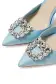 Carrie Satin Slingback(35,Ice Blue)