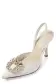 Carrie Satin Slingback(35,Silk White)