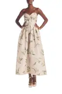 Florette Dress Blush - Blush/Leaf