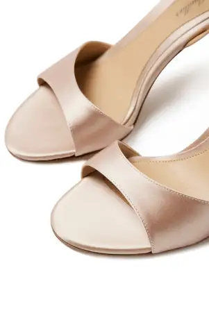 Haven Satin Sandal(35,Blush)