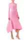 Long Sleeve Pink Knit Dress(2,Pink Carnation)