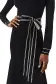 Long Sleeve Noir Knit Dress(2,Noir)