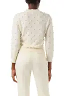 Creme Pearl Cashmere Sweater(XSMALL,Creme)