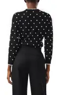 Noir Pearl Cashmere Sweater(XSMALL,Noir)