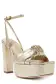 Kris Metallic Leather Platform(35,Platina)