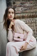 Cable Knit Cardigan(XSML,Pale Blush)