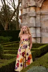 Corseted A-line Dress(2,Soleil Multi)