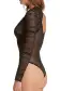 Rendezvous Long Sleeve Bodysuit(SMALL,Noir)