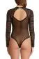 Rendezvous Long Sleeve Bodysuit(SMALL,Noir)