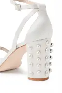 Susanna Pearl Satin Heel(35,White)