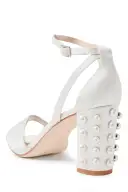 Susanna Pearl Satin Heel(35,White)