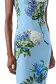 Scoop Neck Floral Midi Dress(2,Sky Blue Multi)