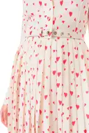 Heart Print Shirt Dress(2,Creme Heart Multi)