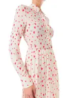 Heart Print Shirt Dress(2,Creme Heart Multi)