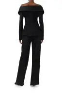 Off-The-Shoulder Corseted Blazer(2,Noir)