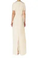 Jeweled Neck Caftan Silk White(2,SILK WHITE)