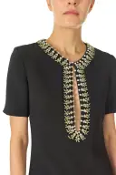 Jeweled Neck Caftan(2,Noir)