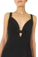 Noir Bow Mini Dress(2,NOIR)