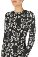 Floral Lace Sheath Dress(2,Noir/Silk White)