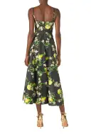 Noir Lemon Print Corseted Dress(2,Noir/Multi)