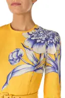 Long Sleeve Floral Day Dress(2,Sunflower/Multi)