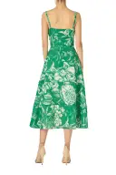Floral Sleeveless Day Dress(2,Grass/Silk White)