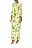 Bracelet Sleeve Sheath Dress(2,Lemon Drop/Multi)