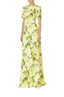Short Sleeve Lemon Print Gown(2,Lemon Drop/Multi)