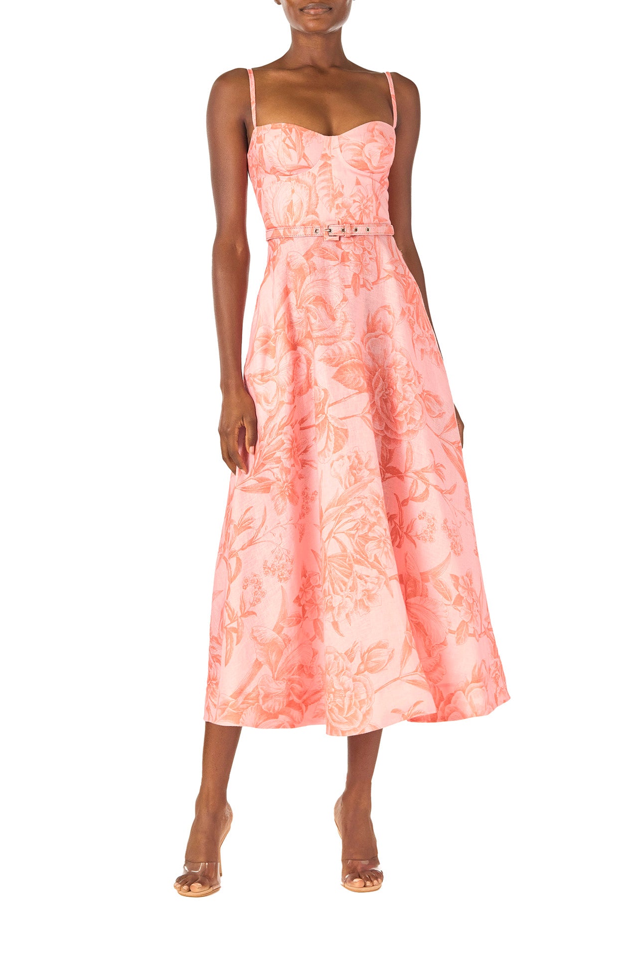Floral Corseted A-line Dress