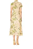 Rose Printed Lace Shirt Dress(2,Bellini/Multi)