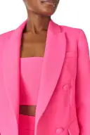 Hibiscus Double-Breasted Tuxedo Jacket(2,Hibiscus)