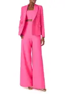 Hibiscus Double-Breasted Tuxedo Jacket(2,Hibiscus)