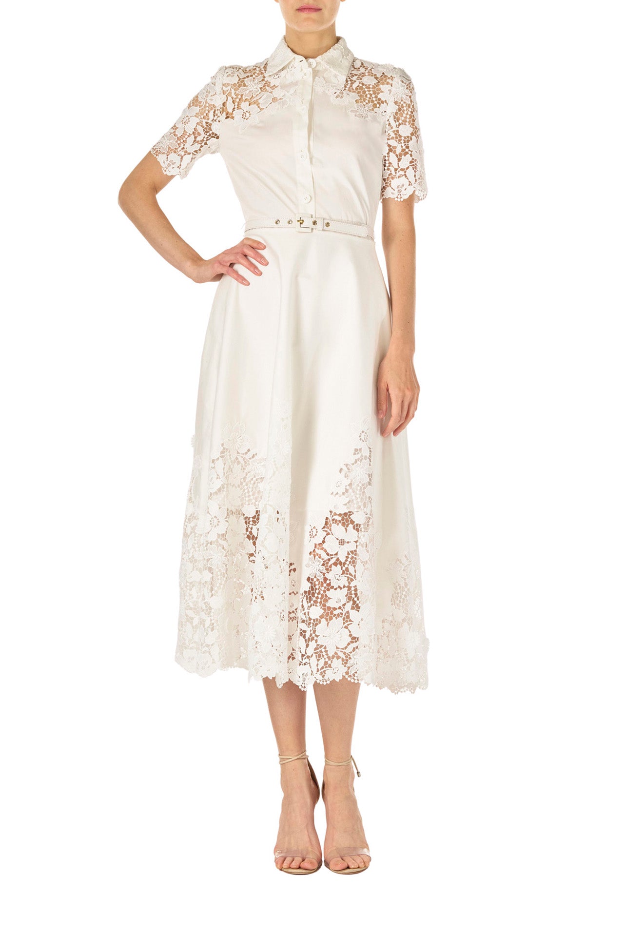 Lace Detail Short Sleeve Dress