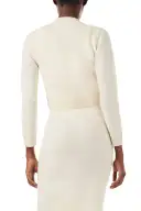 Cropped Long Sleeve Cardigan(X-SMALL,White)