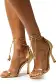Charlotte Leather Sandal(35,Gold)