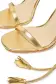 Charlotte Leather Sandal(35,Gold)