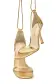 Charlotte Leather Sandal(35,Gold)