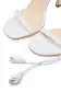 Charlotte Leather Sandal(35,White)