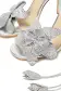 Fleur Leather Sandal(35.5,Silver)