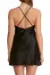 Jolie Short Silk Chemise(SMALL,Noir)