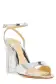 Harper Leather Studded Lucite Heel(35.5,Chrome)